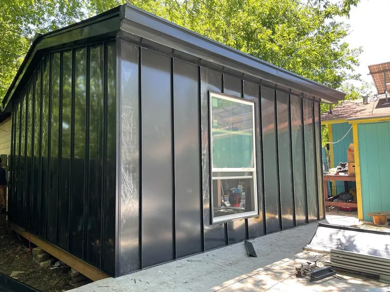 Black standing seam metal wall panels for Metal Roof Installation in Glassmanor